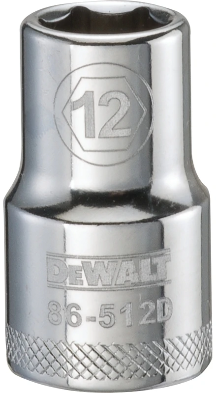 12 Millimeter Metric Shallow Socket, 6-Point, 1/2 Inch Drive