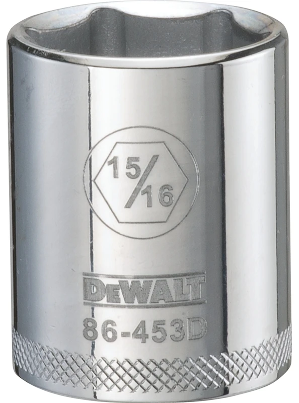 Sae Shallow Socket, 6-point, 15/16-inch, 1/2-inch Drive