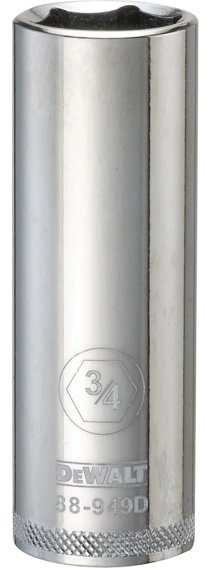 Six Point SAE Deep Socket, 3/4 Inch, 1/2 Inch Drive