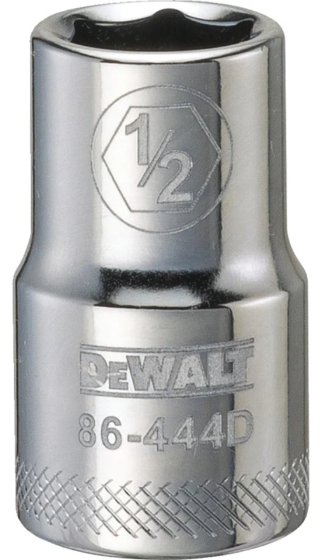 Sae Shallow Socket, 6-point, 1/2-inch Drive, Polished Chrome Vanadium Steel