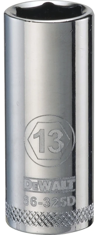 Metric Deep Socket, 6-point, 3/8-inch Drive, 13mm - Durable Chrome Vanadium Steel