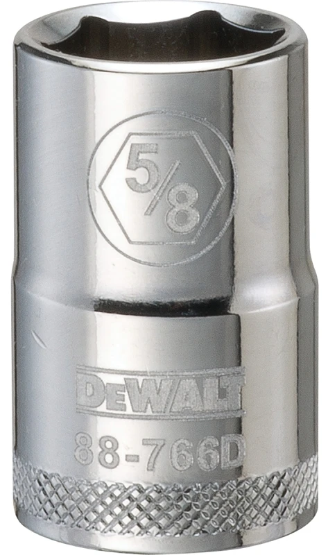 Shallow Six Point SAE Socket 5/8 Inch 1/2 Inch Drive