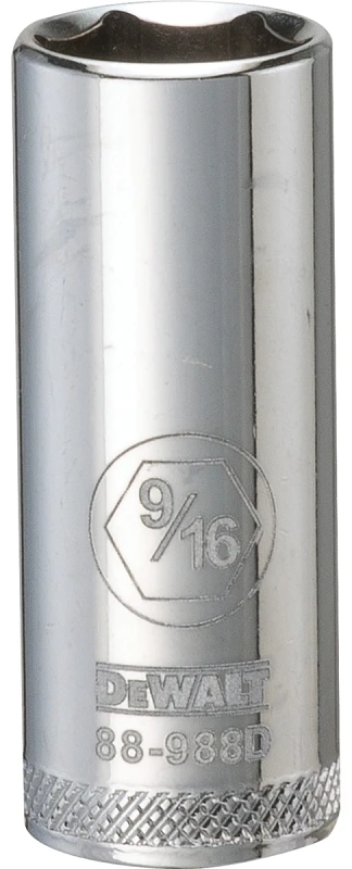 Socket SAE Deep 6 Point 9/16 Inch 3/8 Inch Drive