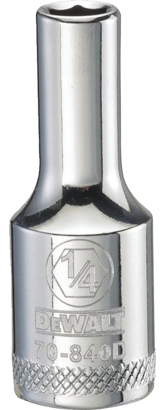 Sae Deep Socket, 6-point, 1/4-inch, 3/8-inch Drive, Chrome Vanadium Steel