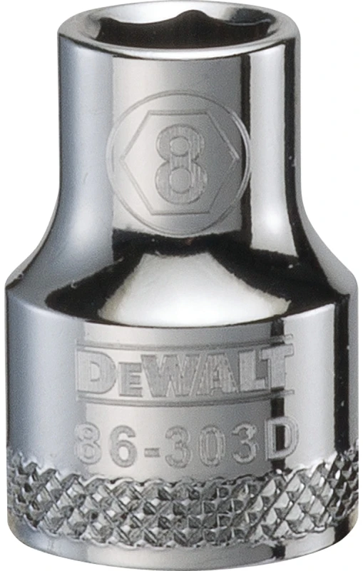 Metric Shallow Socket, 6-point, 3/8-inch Drive, 8mm - Durable Chrome Vanadium Steel