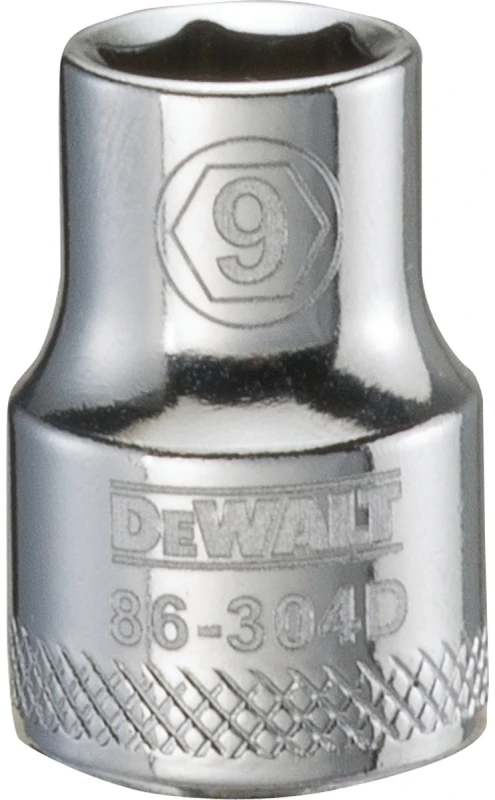 Metric Shallow Socket, 6-point, 3/8-inch Drive, 9mm - Durable Chrome Vanadium Steel