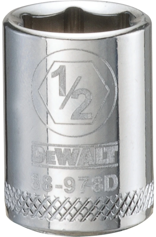 Shallow Six Point SAE Socket, 1/2 Inch Size, 3/8 Inch Drive