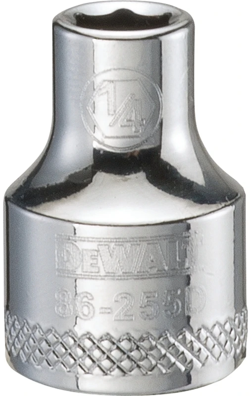 Sae Shallow Socket, 6-point, 1/4-inch, 3/8-inch Drive, Chrome Vanadium Steel