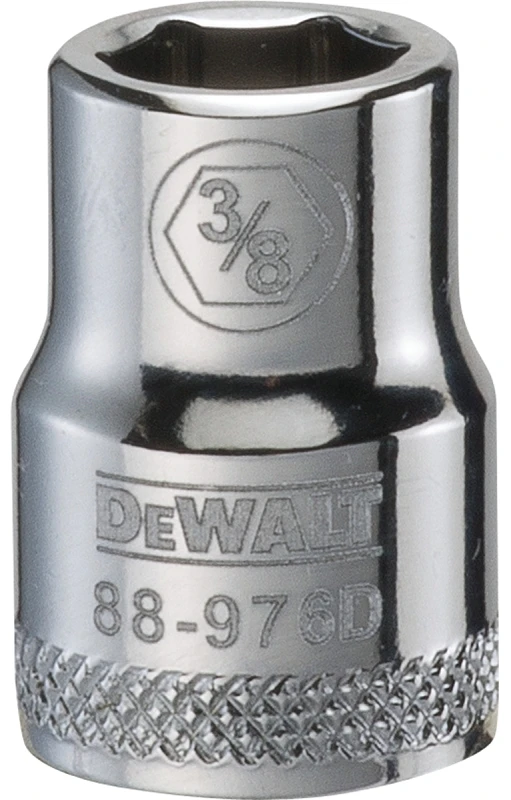 Shallow Six Point SAE Socket, 3/8 Inch Drive, 3/8 Inch Size