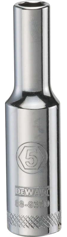 Metric Deep Socket 6-Point 5 Millimeter 1/4 Inch Drive