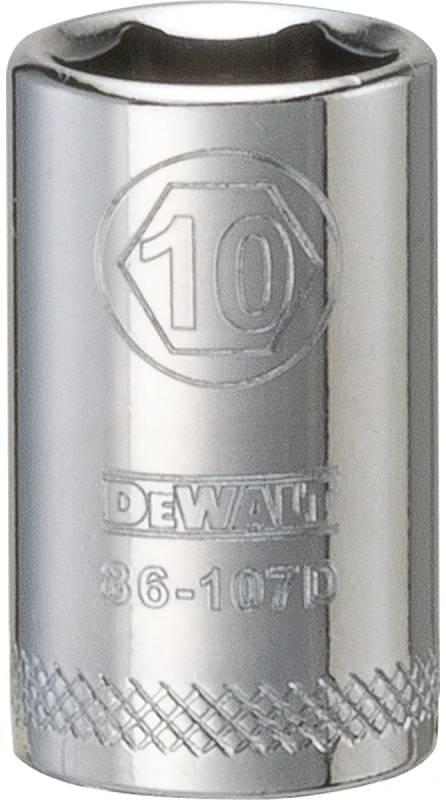 Metric Shallow Socket, 6-point, 1/4-inch Drive, 10mm