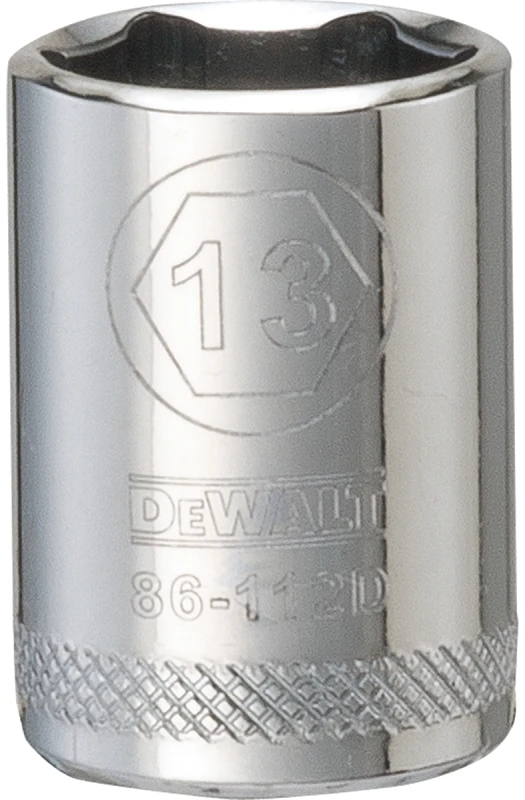 Metric Shallow Socket, 6-point, 1/4-inch Drive, 13mm - Durable Chrome Vanadium Steel