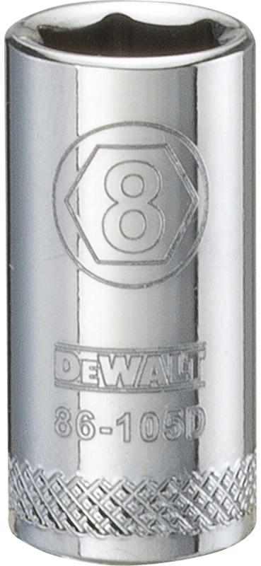8 Millimeter Metric Shallow Socket, 6 Point, 1 Quarter Inch Drive