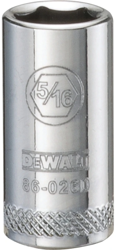 Shallow Six Point SAE Socket, 5/16 Inch, 1/4 Inch Drive