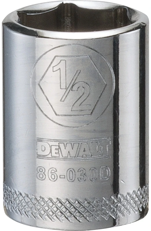 Sae Shallow Socket, 6-point, 1/2-inch, 1/4-inch Drive, Model Dwmt86030osp