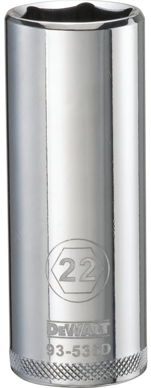 Metric Deep Socket, 6-point, 1/2-inch Drive, 22mm