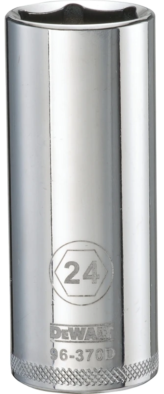 Metric Deep Socket, 6-point, 1/2-inch Drive, 24mm - Durable Hand Tool