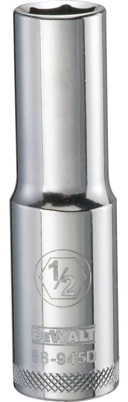 Society of Automotive Engineers Deep Socket, Six-Point, One-Half Inch Drive, One-Half Inch Size