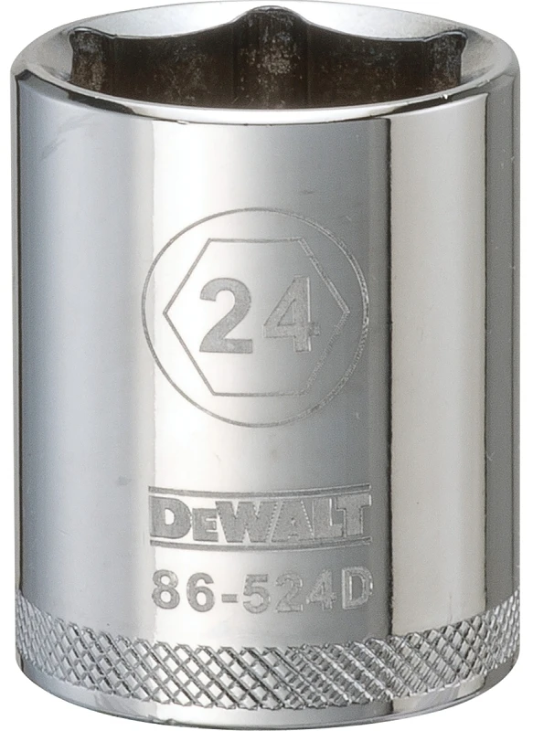 Metric Shallow Socket, 6-point, 1/2-inch Drive, 24mm