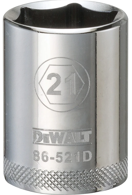 Metric Shallow Socket, 6-point, 1/2-inch Drive, 21mm
