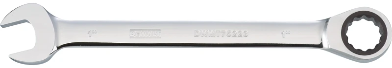 1 Inch SAE Ratcheting Combination Wrench Long Panel Design Durable Steel