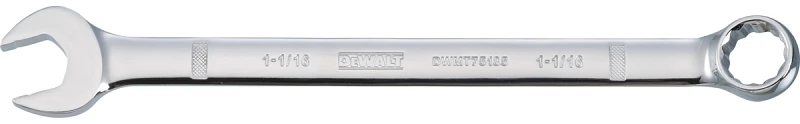 Sae Combination Wrench, Long-panel, 1-1/16 In., Full Polish Chrome