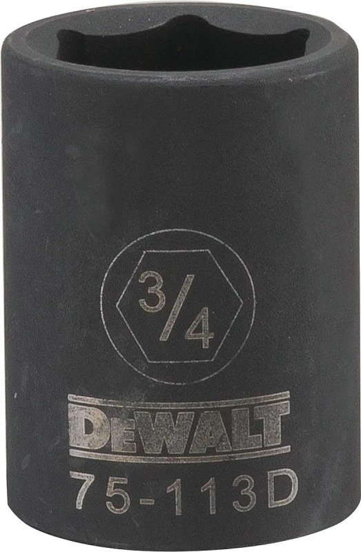 Six Point SAE Impact Socket Black Oxide Finish 1/2 Inch Drive 3/4 Inch Size