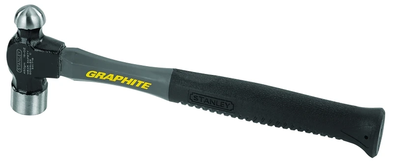 16 Ounce Contractor Grade Ball Pein Hammer with Durable Steel Head and Fiberglass Handle