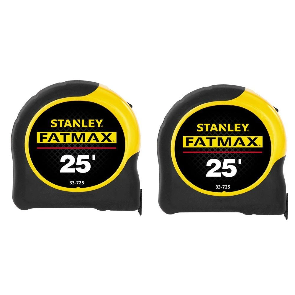 STANLEY FatMax 25 ft. L X 1-1/4 in. W Compact Wide Blade Tape Measure Set 2 pk