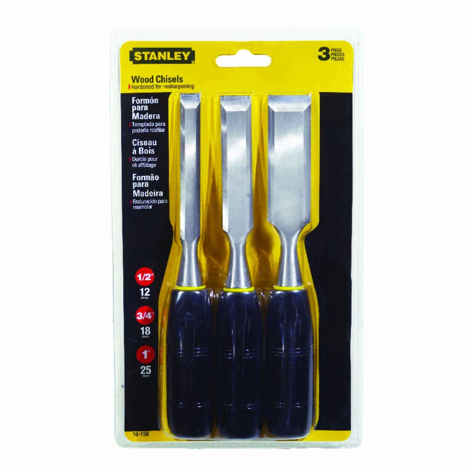 Wood Chisel Set, 3-Pc.