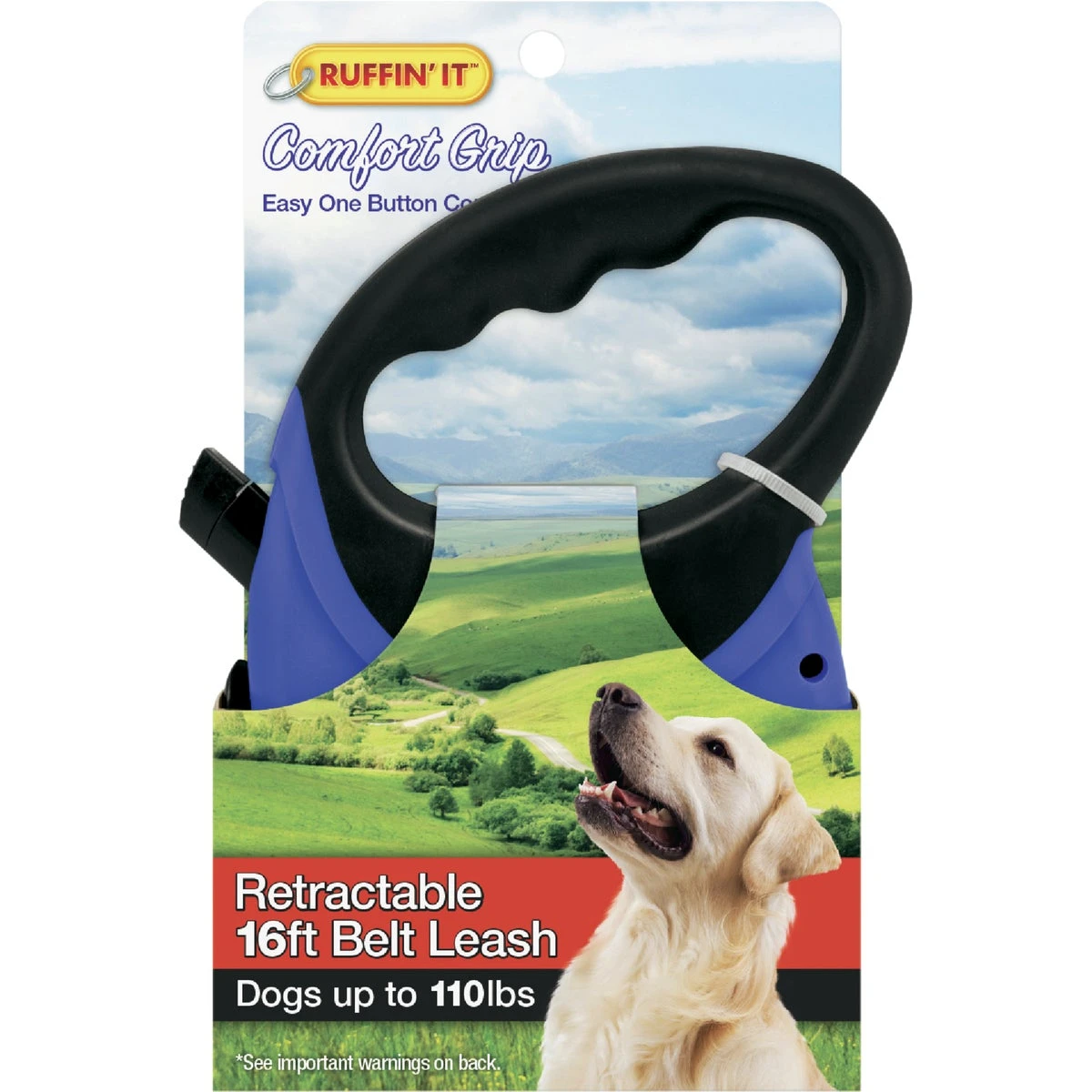 16 Ft. Retractable Leash For Dogs Up To 110 Lbs