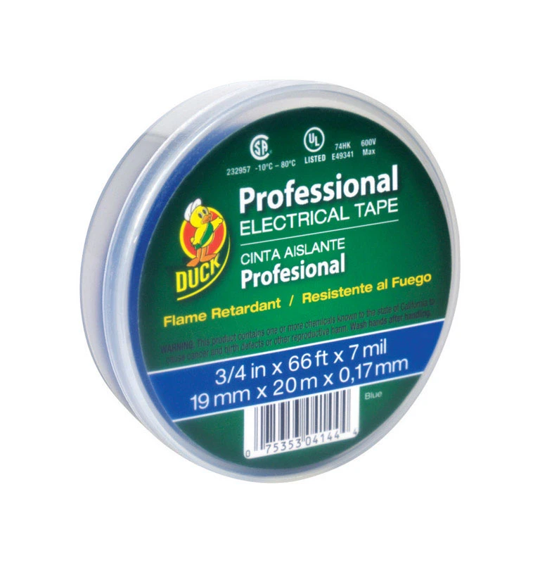 Blue Vinyl Electrical Tape, 0.75 Inch Width by 66 Feet Length