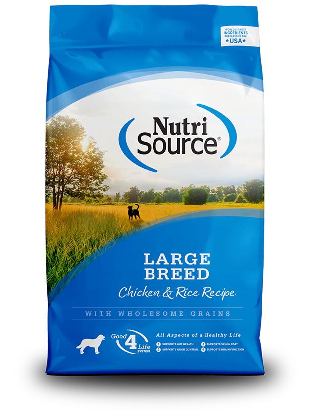 Dry Dog Food, Chicken & Rice, Large Breed, 26 Pounds