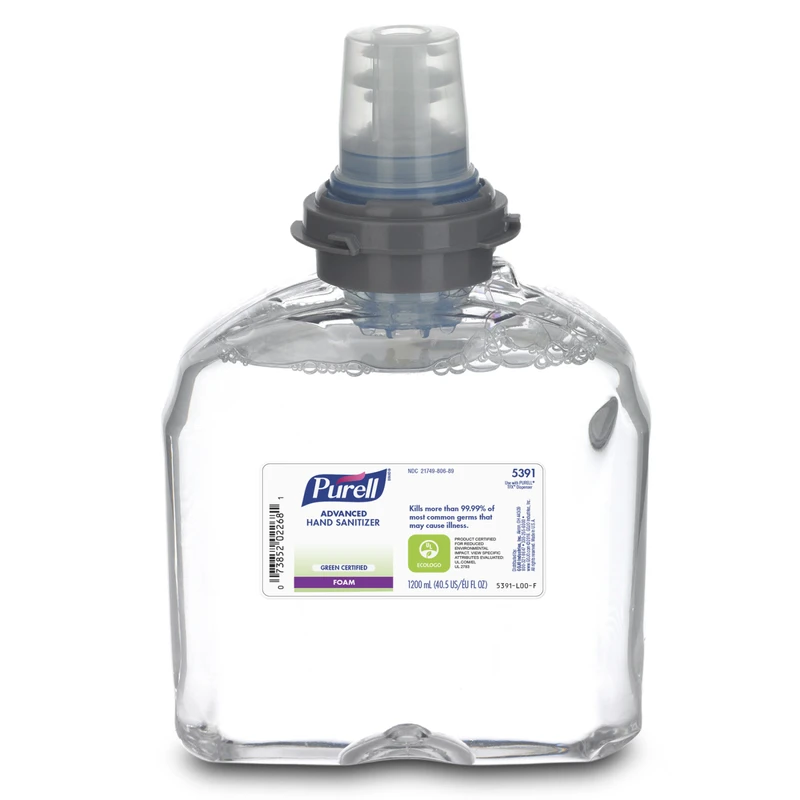 Advanced Hand Sanitizer Green Certified Foam Refill 1200 Ml For Tfx Dispenser