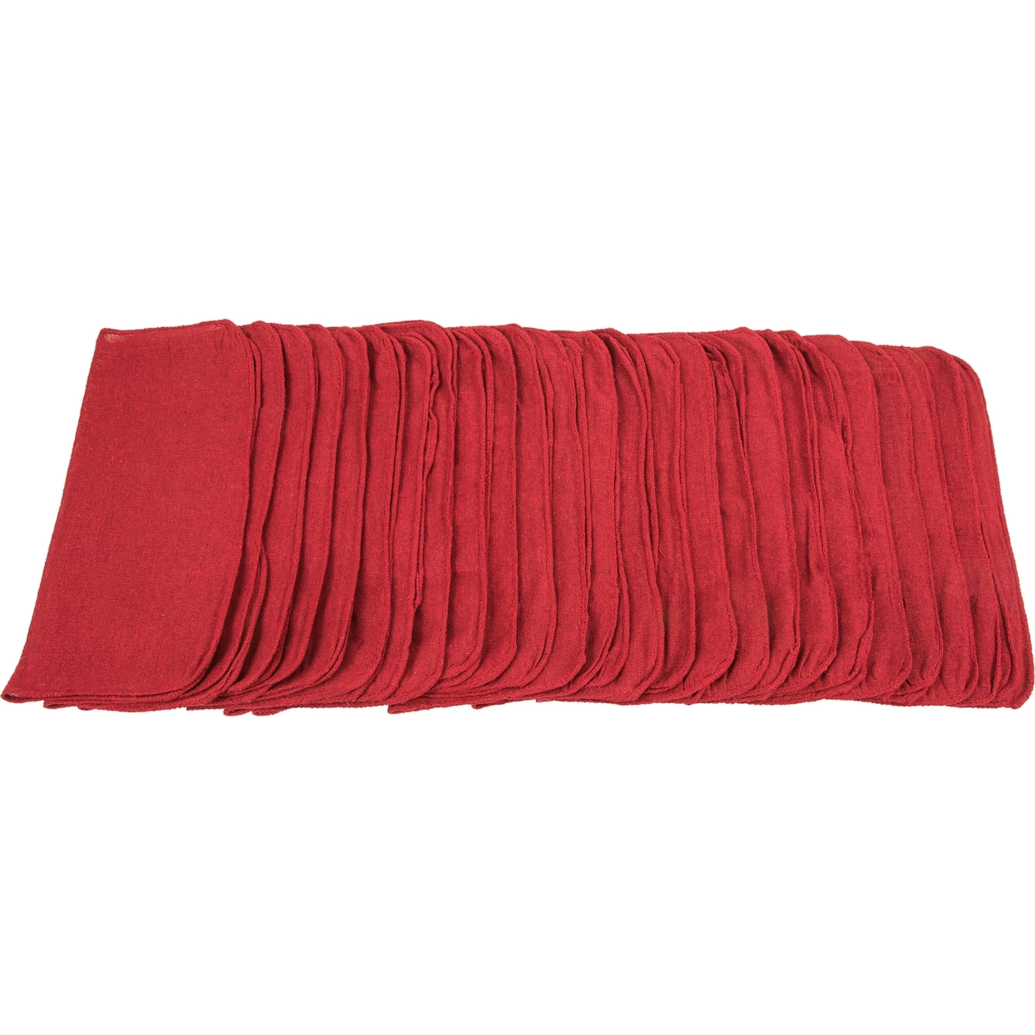 Shop Towel, Red Cotton, 13 x 14 In., 25-Pk.