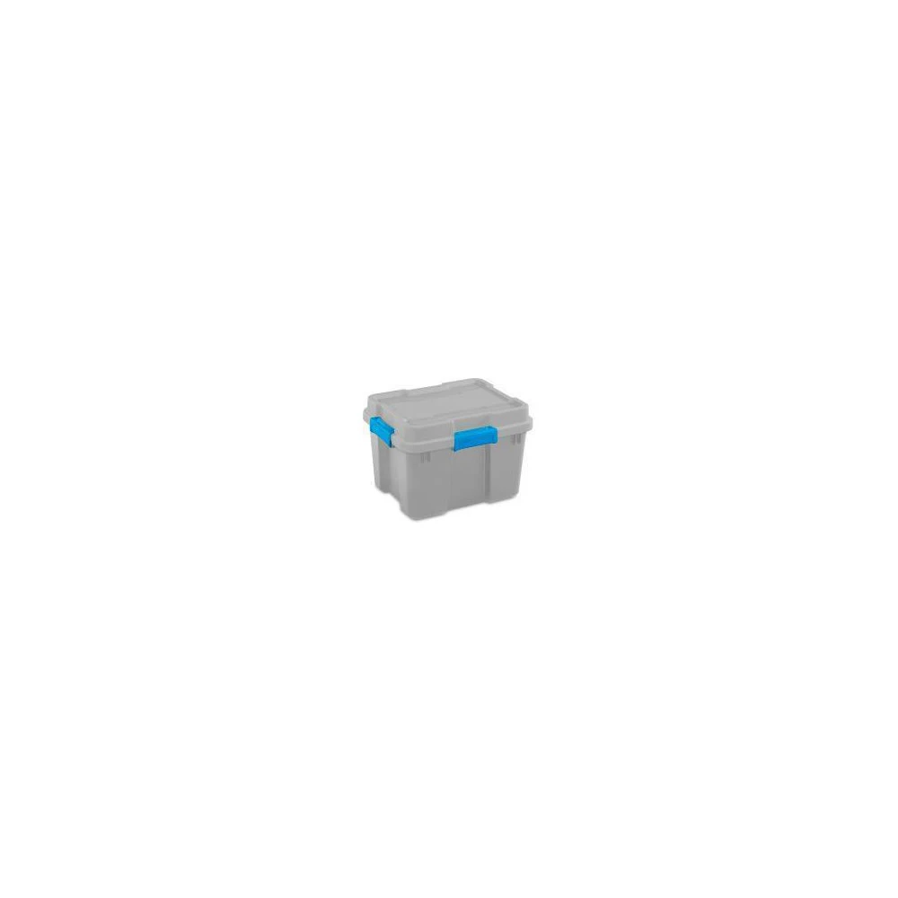 20 Gallon Cement Gasket Storage Tote With Blue Latches