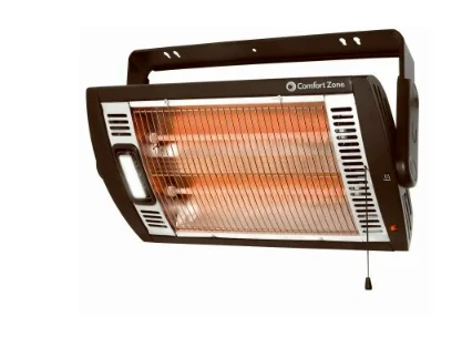Dual Quartz Electric Heater, Ceiling Mount With Light Kit, 750/1500-watts & 5120 Btus