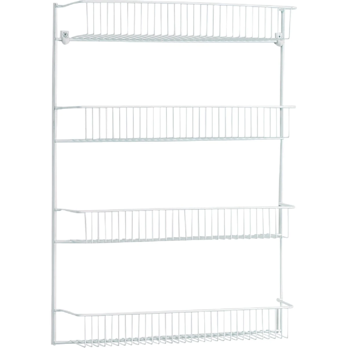 4-tier Storage Rack, 18-3/4 In. Wide, White, Epoxy Coated Steel