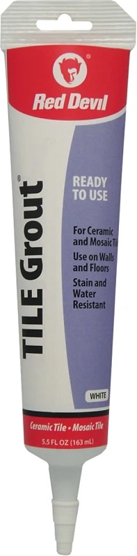 5.5 Oz Indoor And Outdoor White Tile Grout - Ready To Use