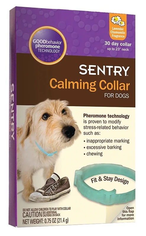 Calming Dog Collar With Lavender Chamomile, 28-inch For Stress Relief