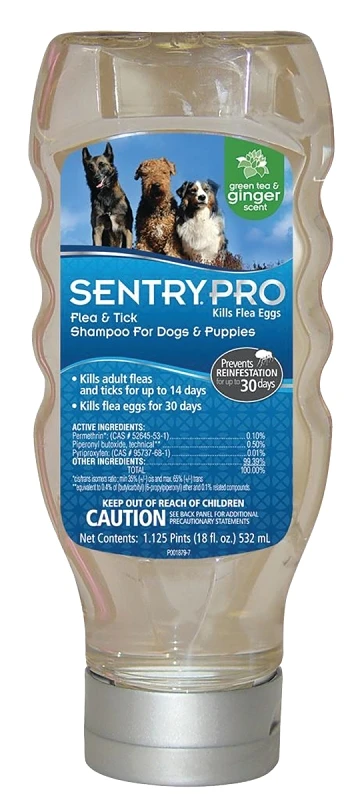 Flea & Tick Dog Shampoo, 18 Oz. With 30-day Control