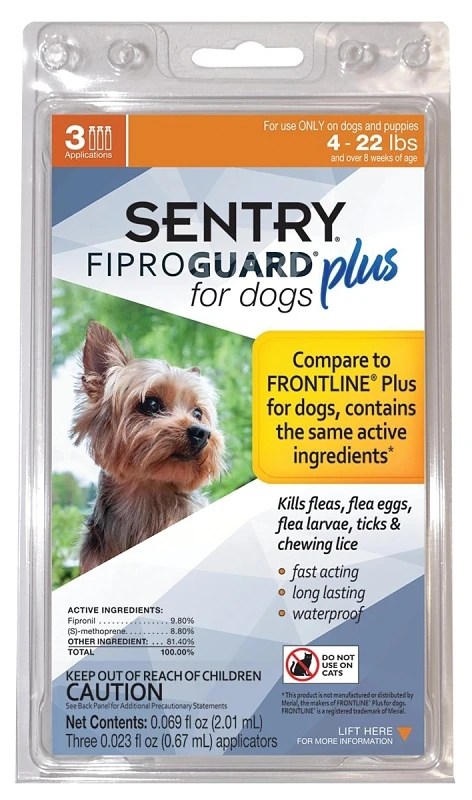 Fiproguard Plus Flea & Tick Squeeze On, Up To 22-Lb. Dogs, 3-Pk.