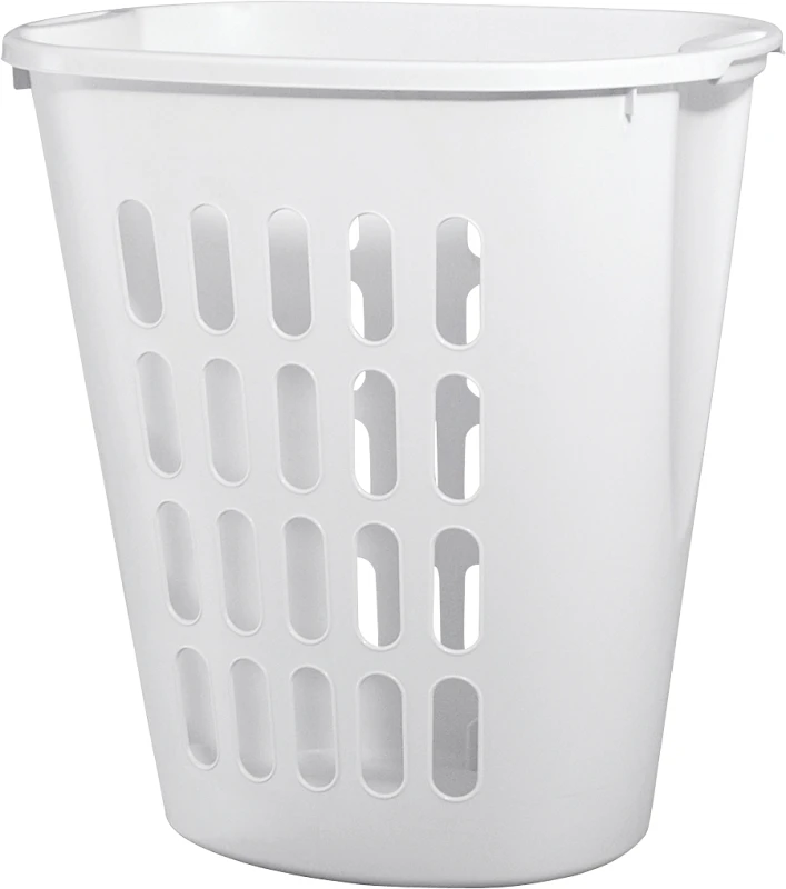 Open Laundry Hamper, White, 21-7/8-inch, Slim Profile Design