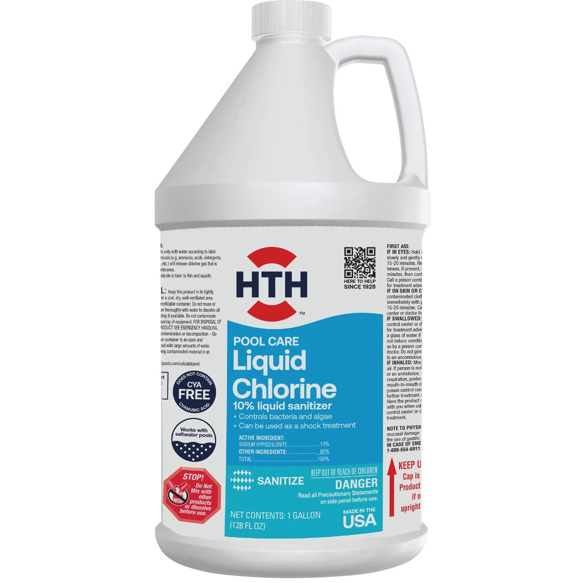 1 Gallon Liquid Chlorine For Pool Care And Maintenance