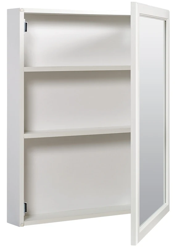 Zenna Home White 20 In. W X 25 In. H X 4.5 In. D Framed Medicine Cabinet