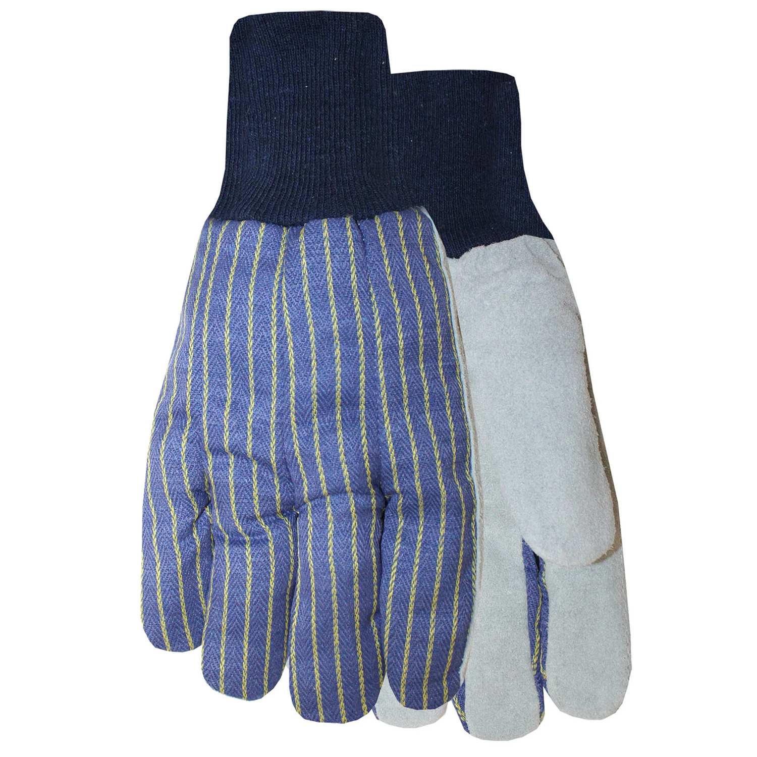 Men's Large Suede Cowhide Leather Palm Work Gloves Assorted Colors