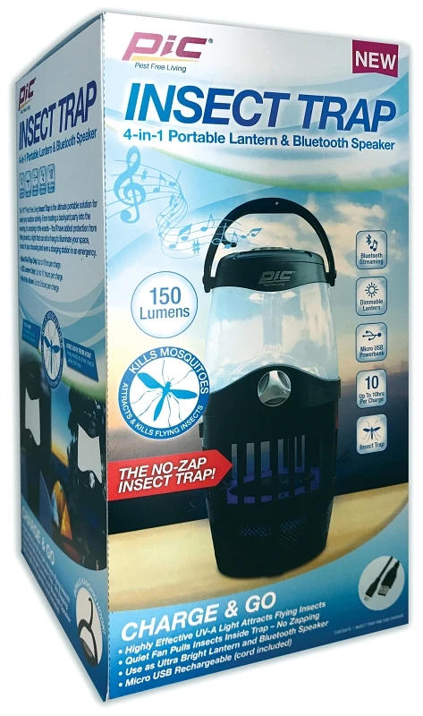 Portable 4-in-1 Insect Lantern With Bluetooth Speaker - Model Out-lan