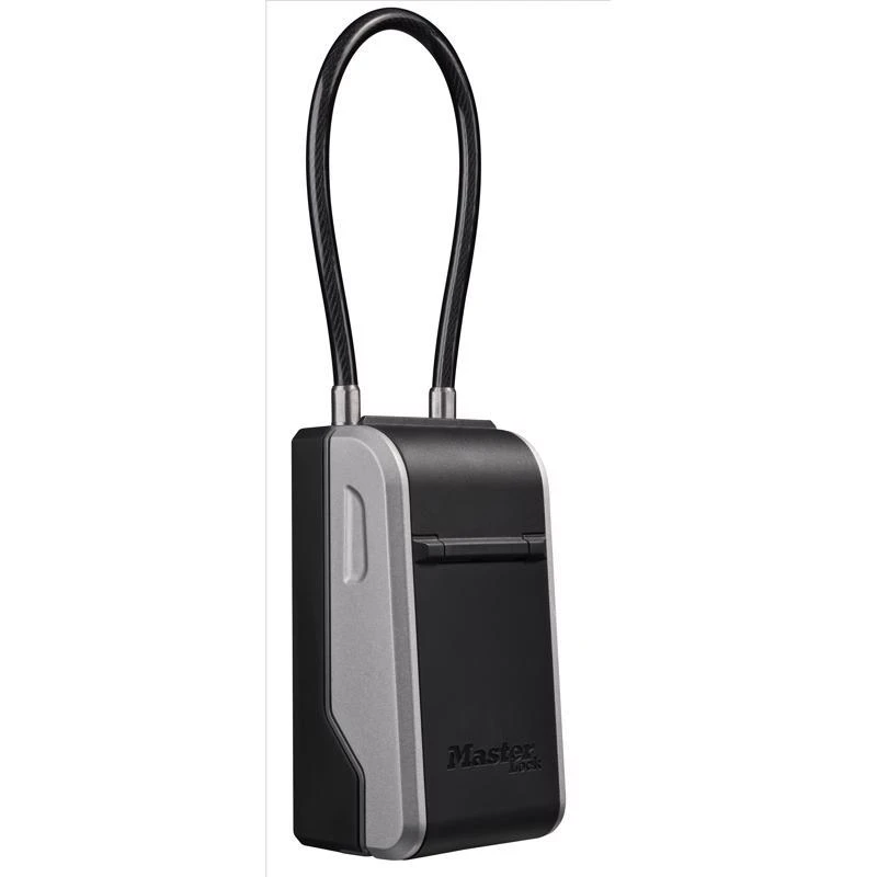 Portable Cable Lock Box - 4-digit Combination, Metal, Black, Model 5482d