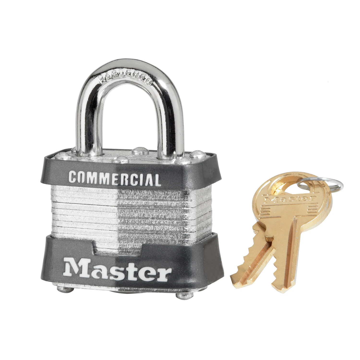1 and 1/2 Inch Keyed Laminated Steel Padlock with Hardened Shackle