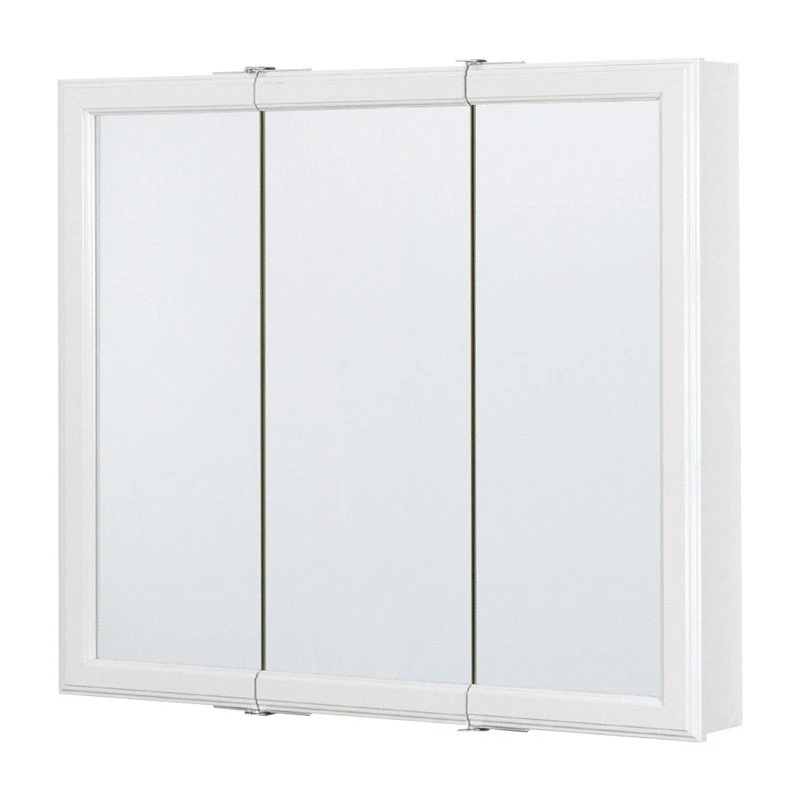 Tri-view Medicine Cabinet, Surface Mount, White Frame, 30w X 4.44d X 28.63h-in.